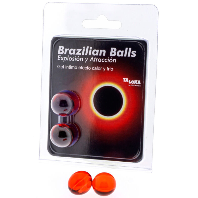 TALOKA Gel lubrifiant chauffant avec effet chaud et froid, 2 boules