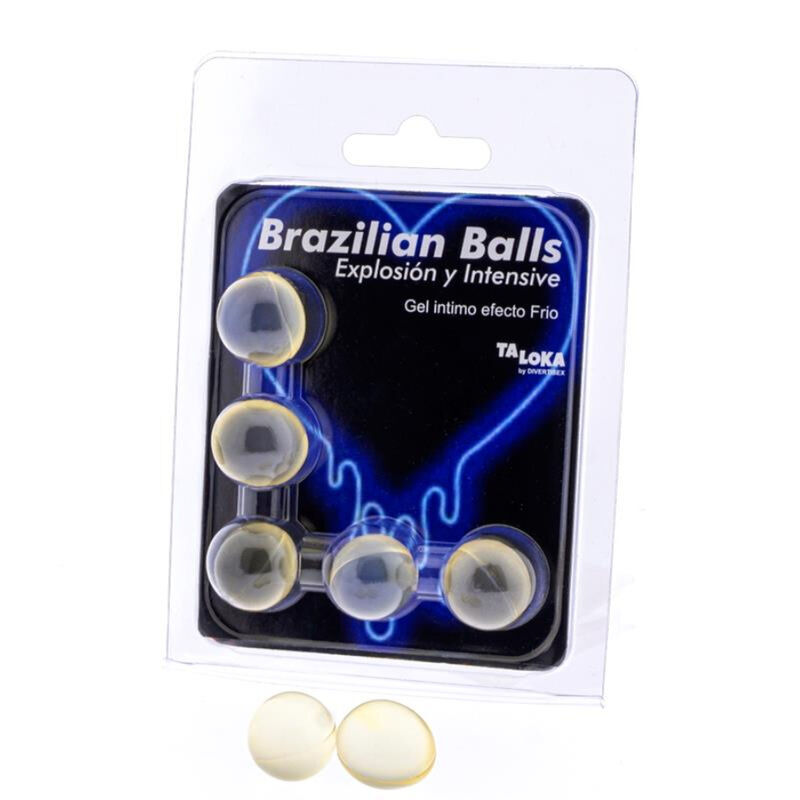 Boules de massage TALOKA avec lubrifiant rafraîchissant, 5 pièces