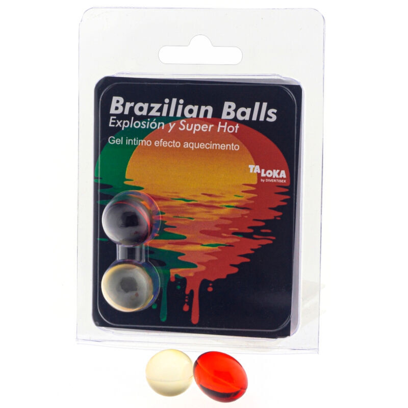 Boules brésiliennes TALOKA avec huile de massage chauffante, 2 pièces