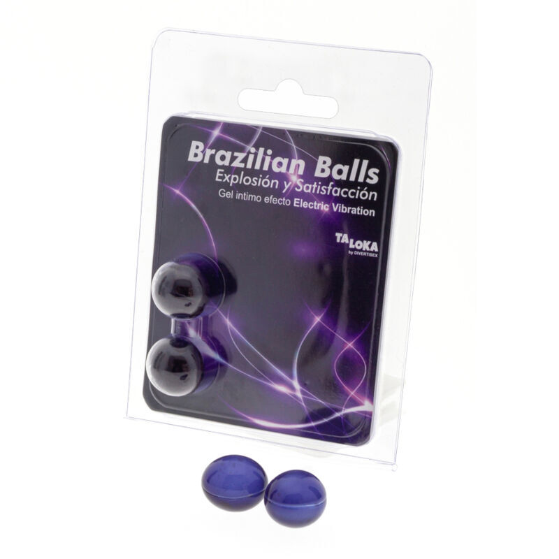 Boules de massage TALOKA avec gel lubrifiant à effet picotant, 2 pièces