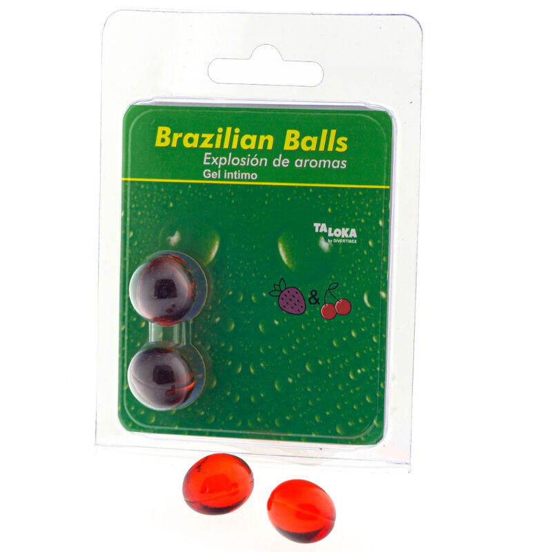 Billes de gel lubrifiant brésiliennes TALOKA à la fraise et à la cerise