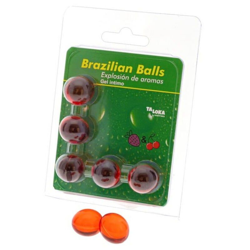 TALOKA lubrifiant fraise et cerise, 5 boules brésiliennes