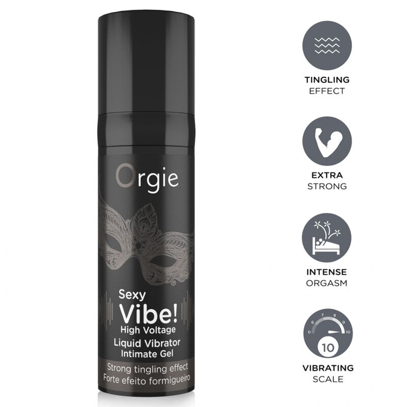 ORGIE Sexy Vibe High Voltage Extra Strong gel stimulant liquide, 15 ml