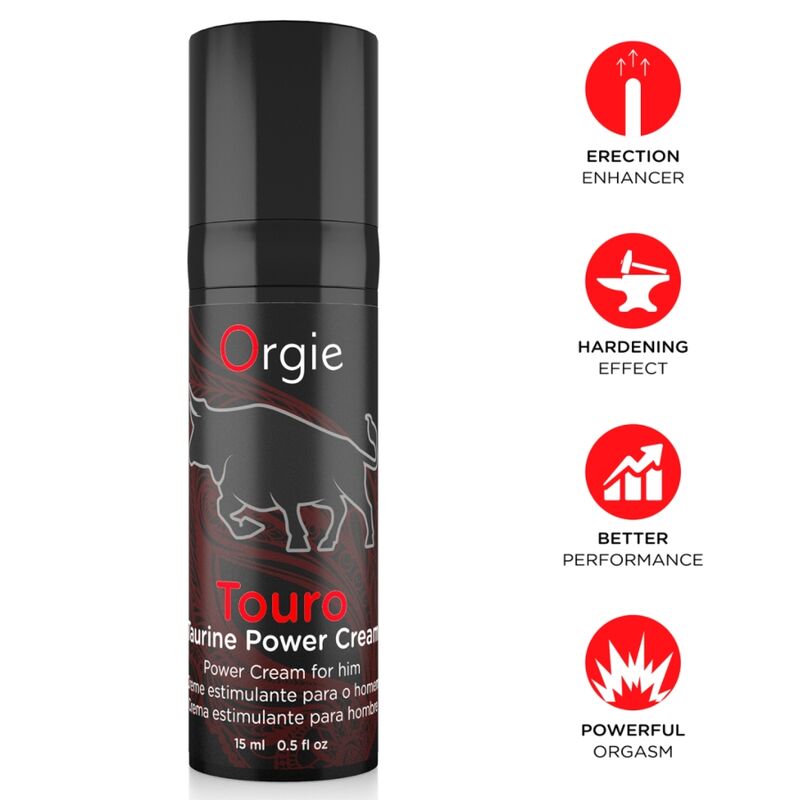 Crème érectile ORGIE Touro, 15 ml