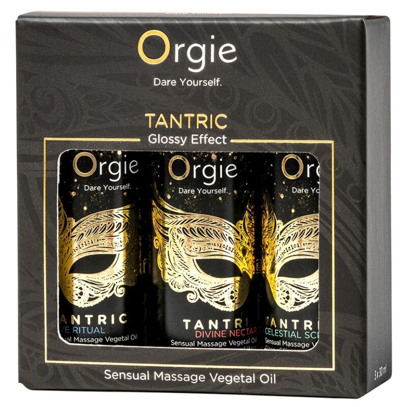 Coffret d’huiles de massage ORGIE Tantric, 3 × 30 ml