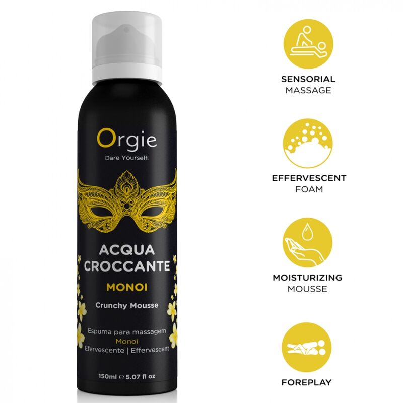 Mousse de massage pétillante ORGIE Acqua Croccante Crunchy, 150 ml