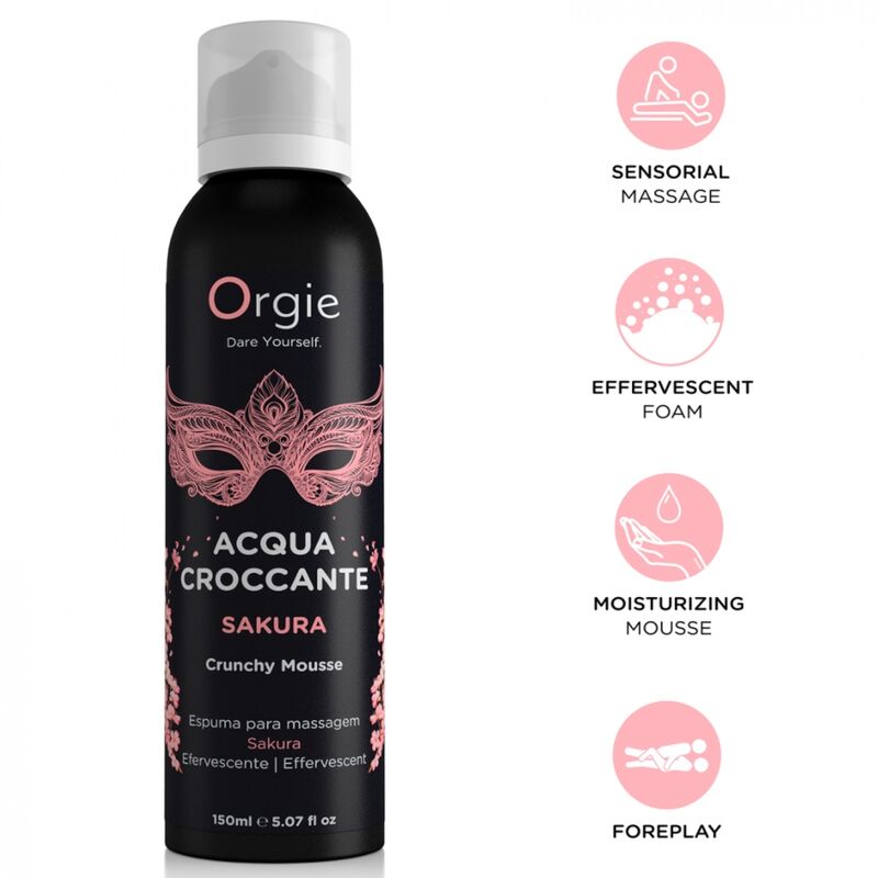 ORGIE Acqua Croccante Sakura Crunchy Massage Mousse, 150 ml