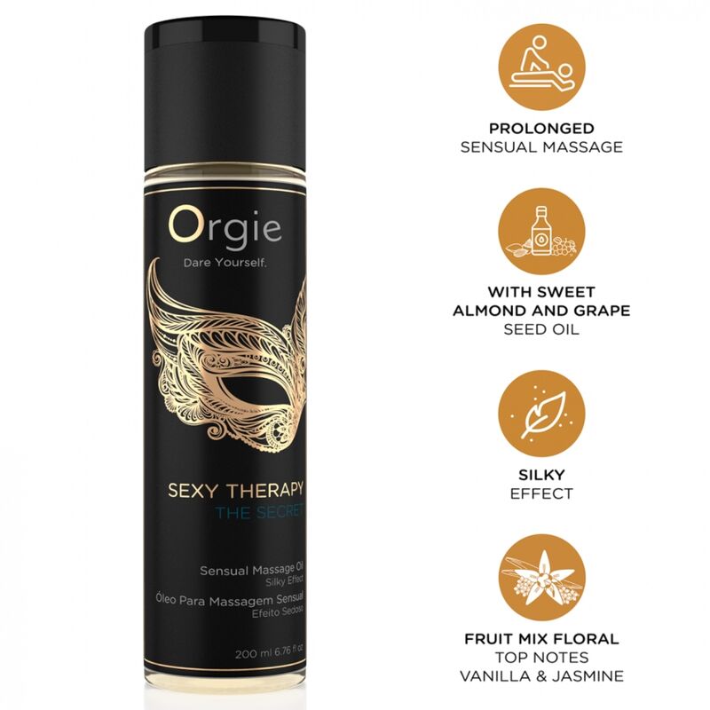 ORGIE Sexy Therapy The Secret huile de massage, 200 ml