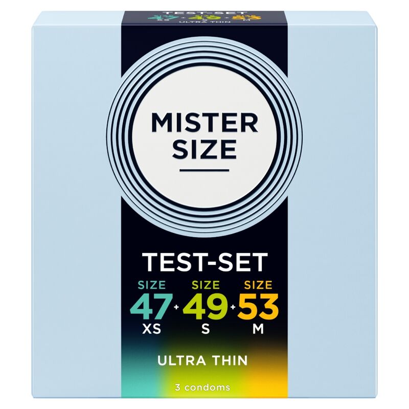 Préservatifs MISTER SIZE : pack découverte en 47, 49 et 53 mm