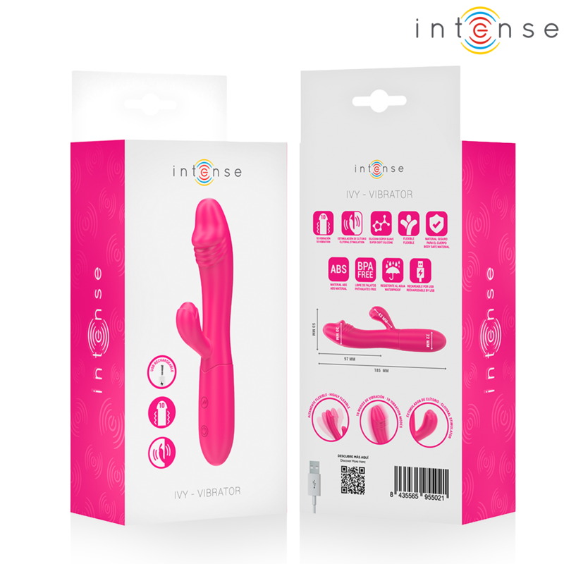 INTENSE Ivy vibromasseur flexible avec embout en forme de langue, rose