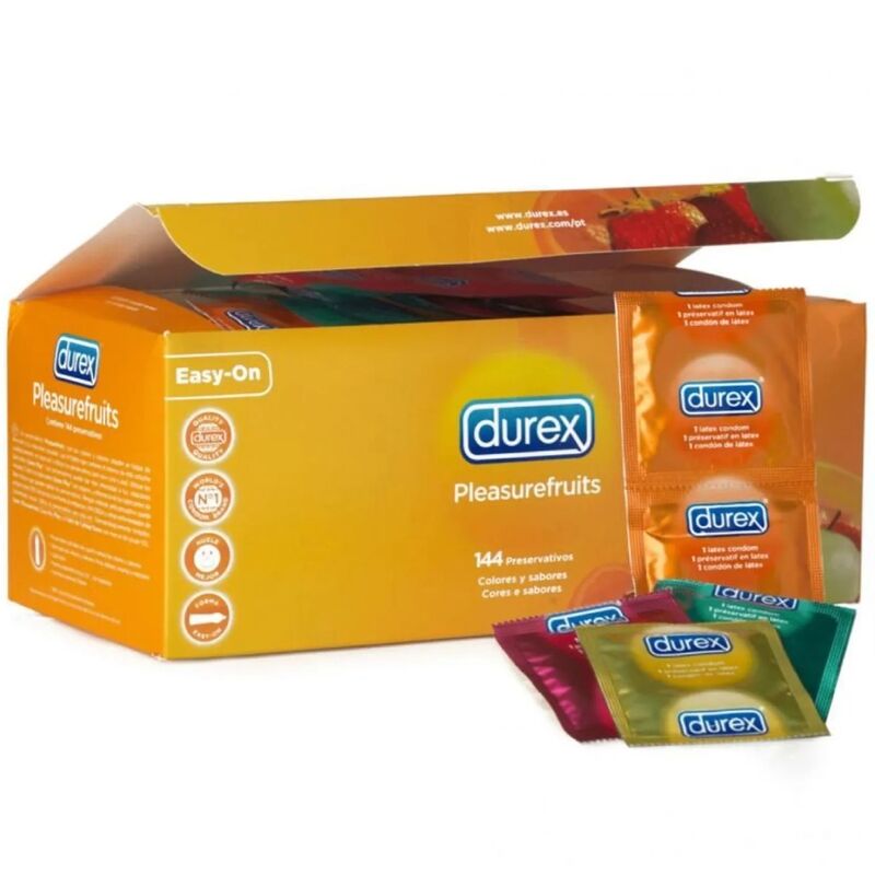 Préservatifs parfumés Durex Pleasure Fruits, 144 pièces