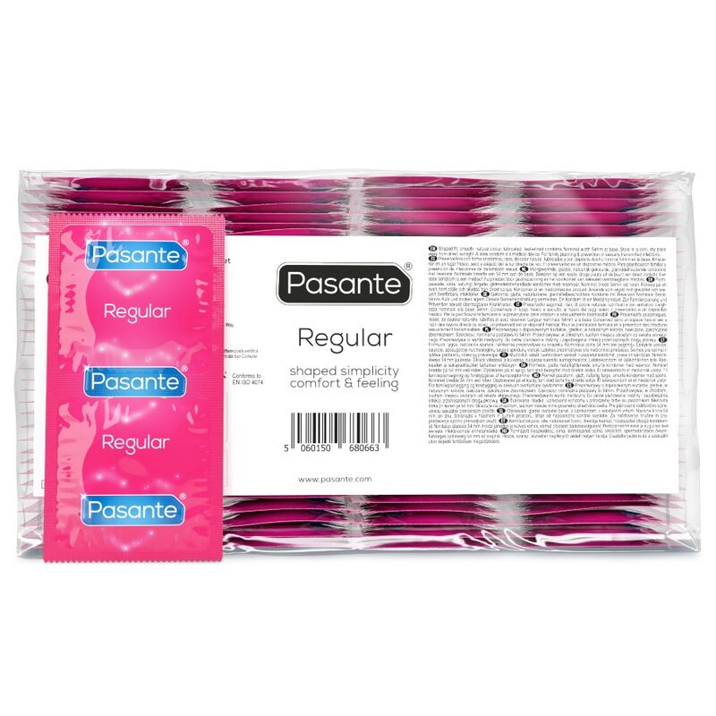 Préservatifs Pasante Regular standard, boîte de 144