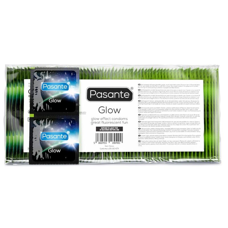 Préservatifs PASANTE Glow, 144 pièces