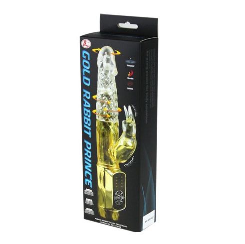 Vibromasseur rabbit rotatif BAILE Gold Prince rouge