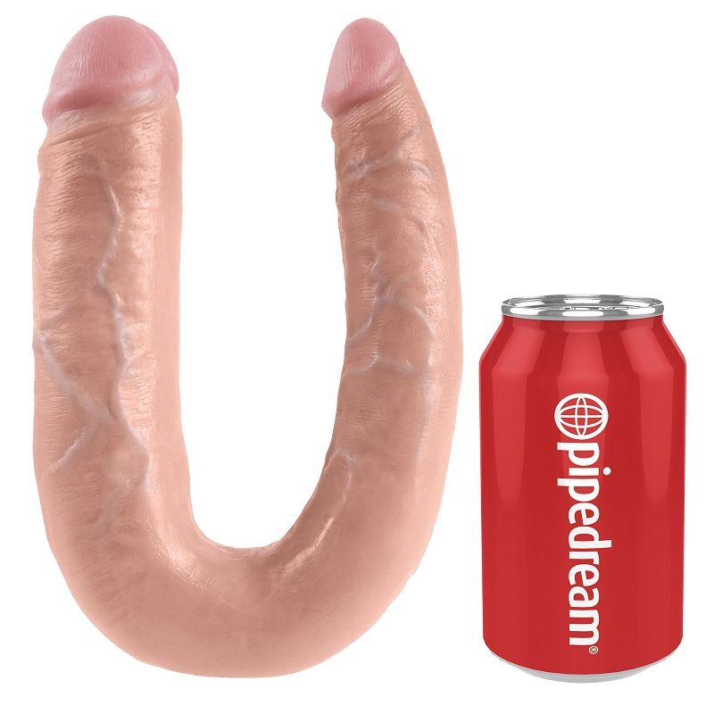 KING COCK U Shaped Large Double Trouble, gode réaliste