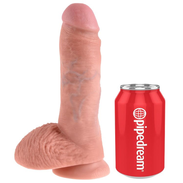 Dildo KING COCK avec testicules, 20,3 cm