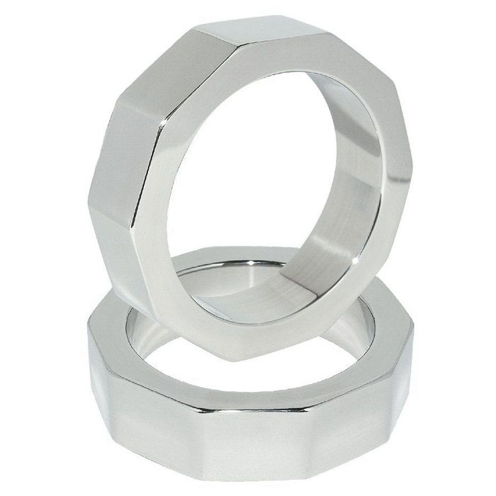 METAL HARD Anneau pénien sans vibration pour pénis et testicules, 55 mm