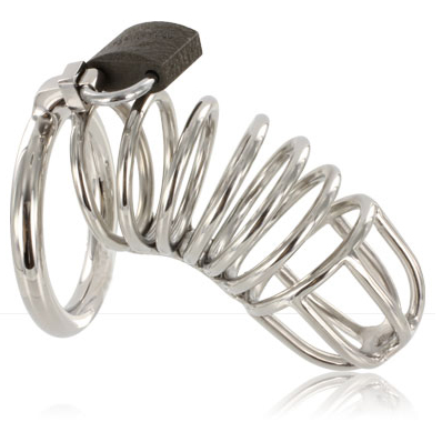 Cage de chasteté METAL HARD en acier inoxydable avec anneau