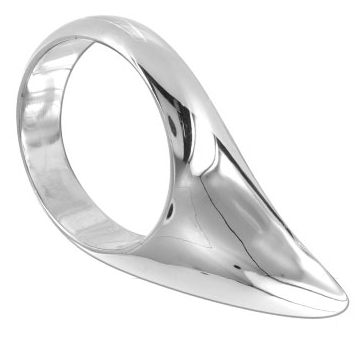 METAL HARD Teardrop anneau pénien en acier sans vibration, environ 5 cm