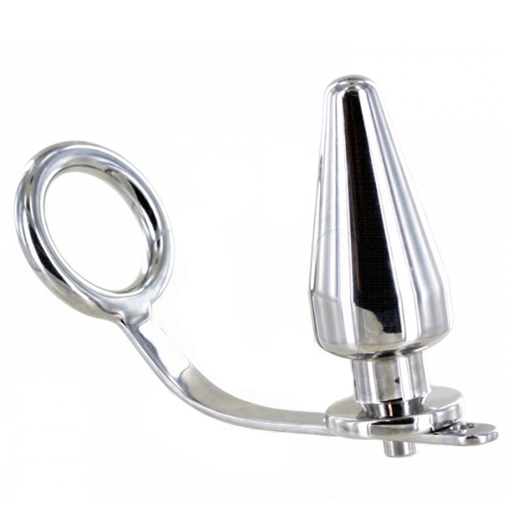 METAL HARD Plug anal avec anneau en acier chirurgical