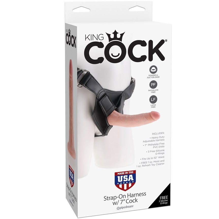 Ensemble gode ceinture KING COCK avec une longueur réaliste de 17,8 cm