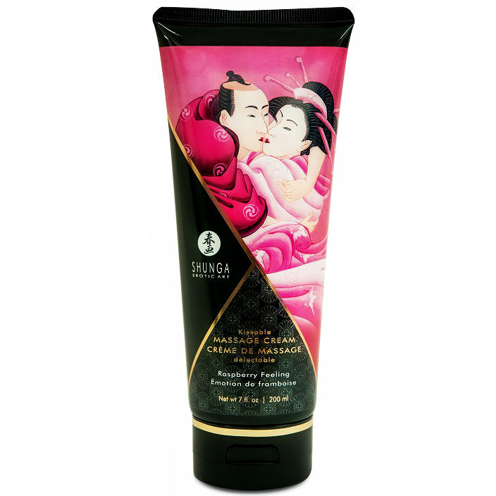 Crème de massage Shunga à la framboise, 200 ml