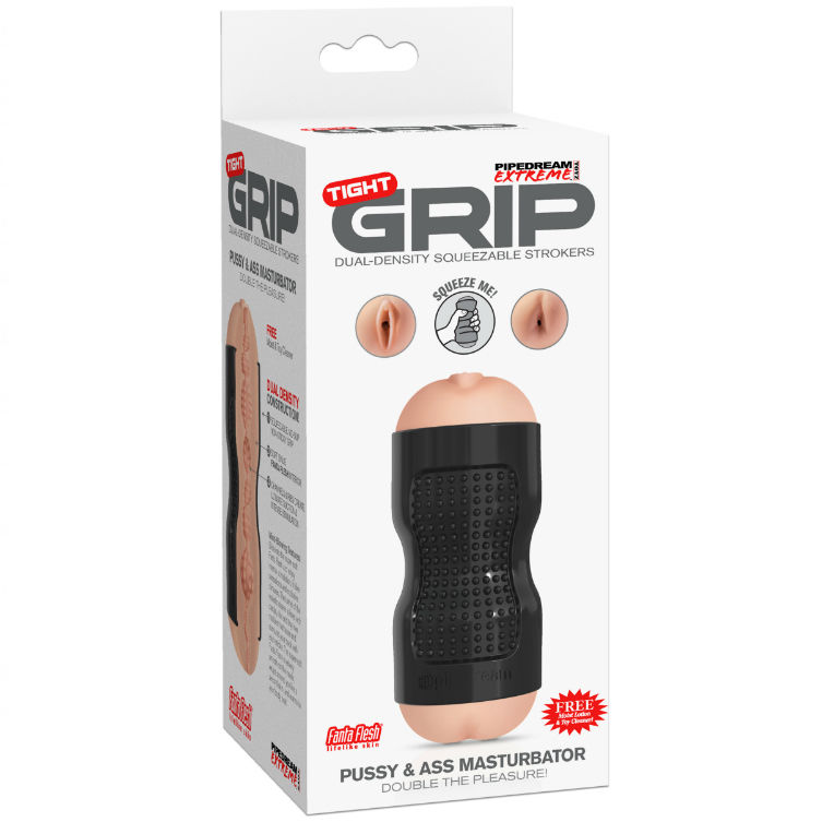 Masturbateur double EXTREME TOYZ Pipedram pour usage vaginal et anal