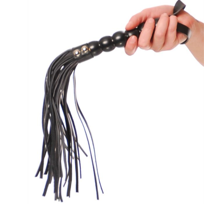 Fetish Fantasy Series Cat o’-Nine Tails, fouet avec manche en perles de bois