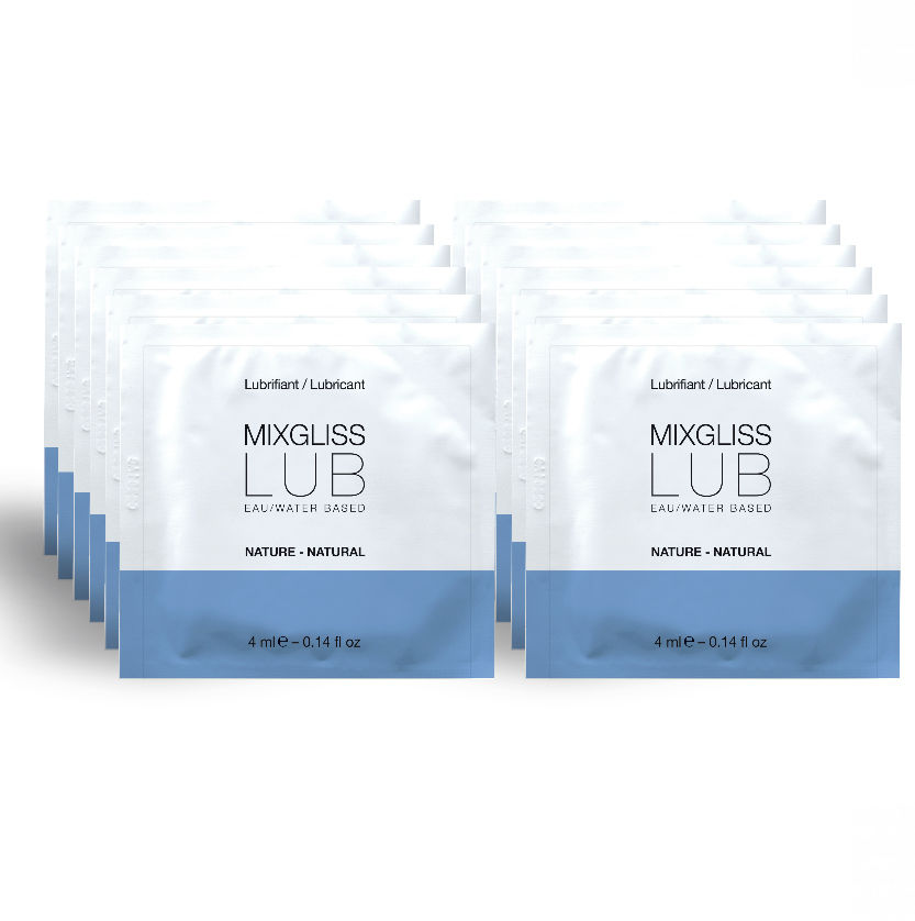 MIXGLISS Natural, lubrifiant à base d’eau, 12 unidoses