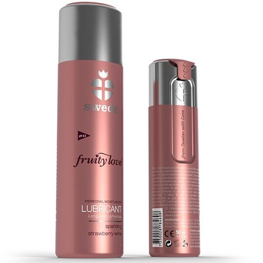 Swede Fruity Love lubrifiant goût vin pétillant à la fraise, 100 ml
