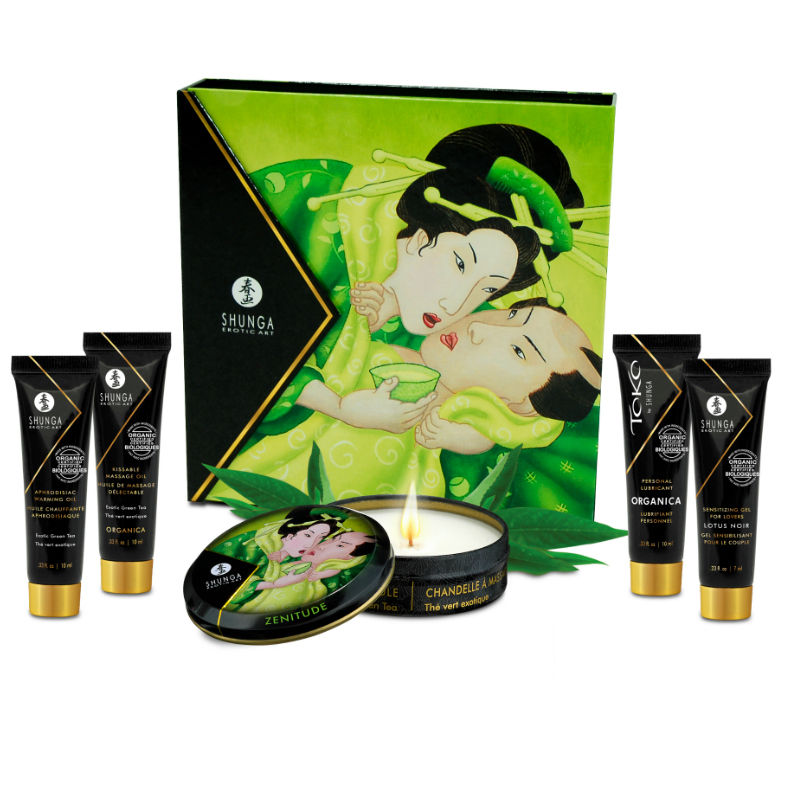 Coffret de massage Shunga Secret Geisha au thé vert