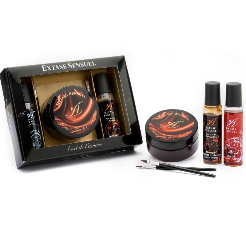 Coffret cadeau de massage Extase Sensual au chocolat et à l’orange