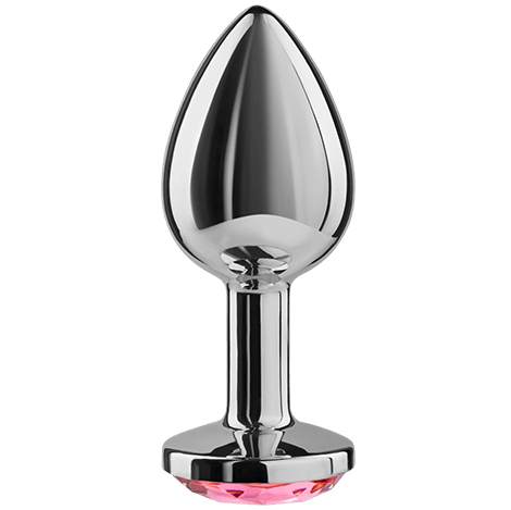 Plug anal SECRETPLAY en aluminium et verre, fuchsia, 8 cm
