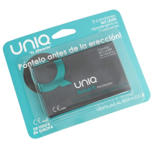 Préservatifs UNIQ Smart sans latex, 3 pièces
