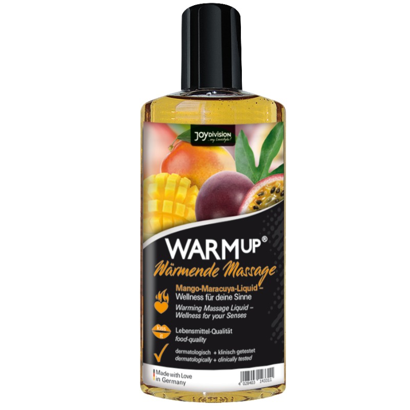 JOYDIVISION AQUAGLIDE WARMup huile de massage mangue et fruit de la passion, 150 ml