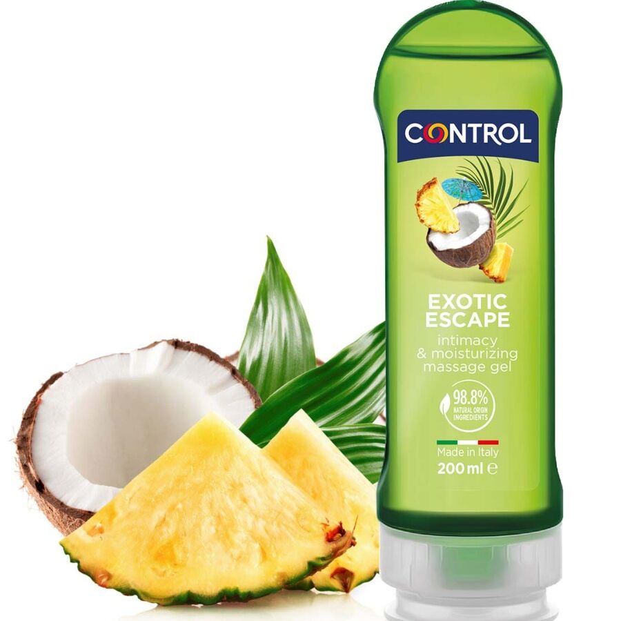 Gel de massage Control Exotic 2 en 1, 200 ml