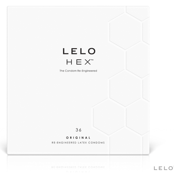 Préservatifs LELO HEX avec structure hexagonale intérieure, 36 pièces