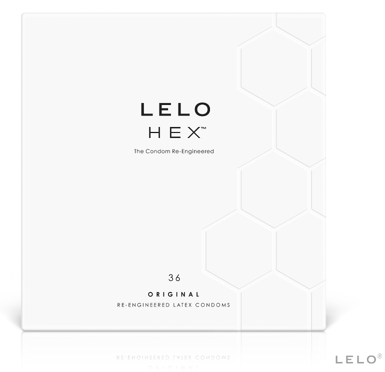 Préservatifs LELO HEX avec structure hexagonale intérieure, 36 pièces