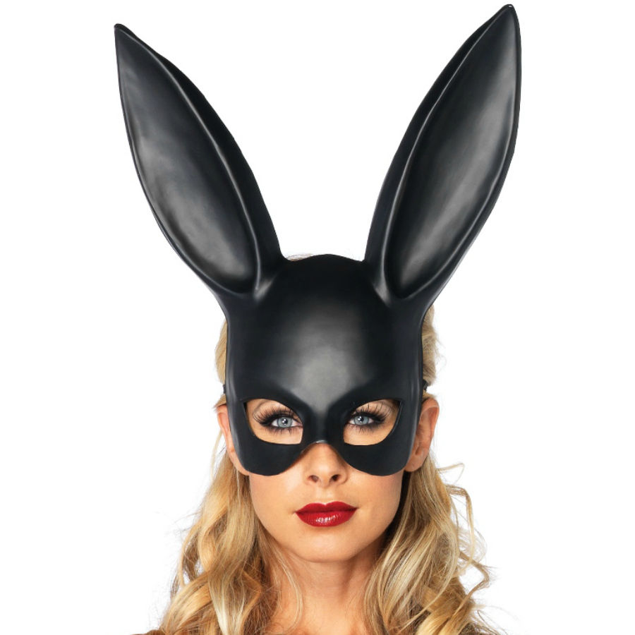 Masque de lapin Masquerade noir LEG AVENUE