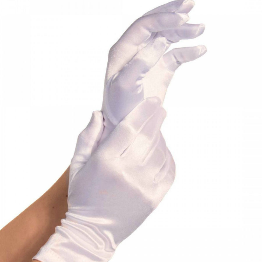 Gants en satin blanc LEG AVENUE