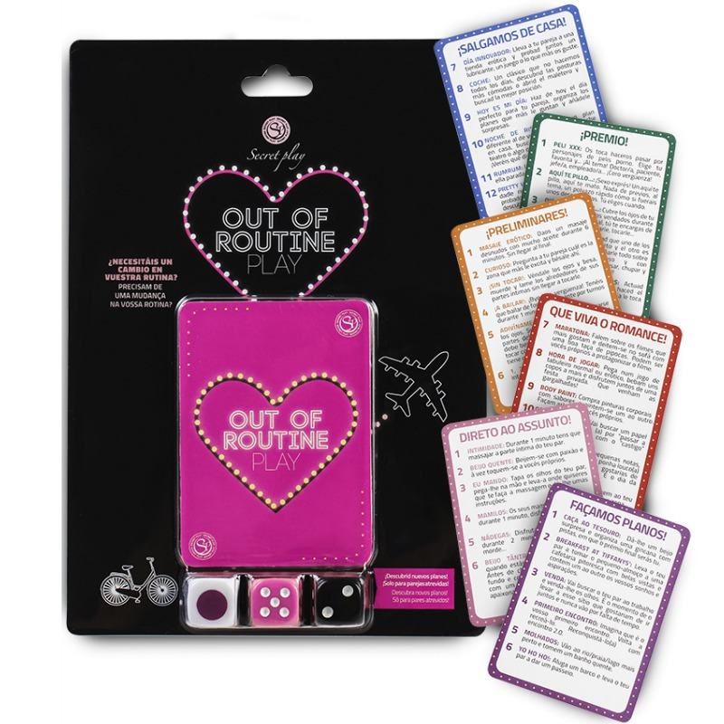 Secretplay Change Your Routine, jeu de dés érotique avec 72 cartes défi