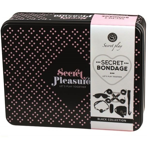 Coffret BDSM SECRETPLAY avec accessoires de bondage, 8 pièces