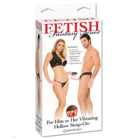 Vibromasseur creux Fetish Fantasy Series avec harnais
