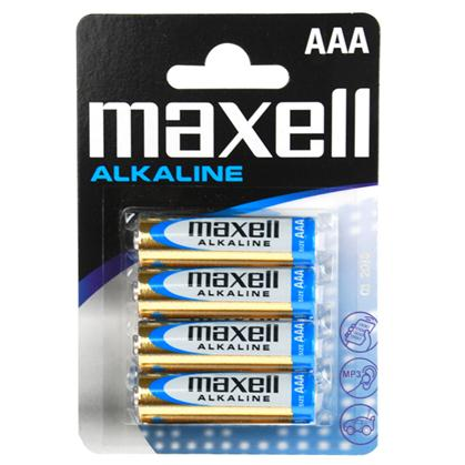 Piles AAA alcalines, lot de 4, longue durée pour appareils MAXELL