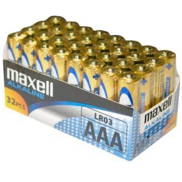 Piles AAA grande capacité, lot de 32 pour télécommandes et appareils MAXELL