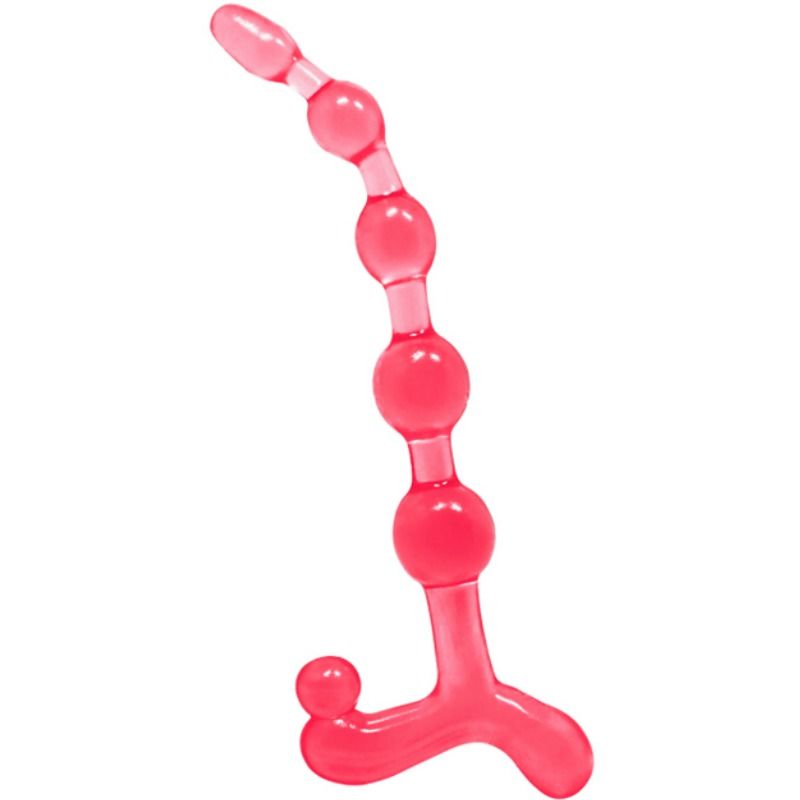 Perles anales BAILE Bendy Twist, rouges
