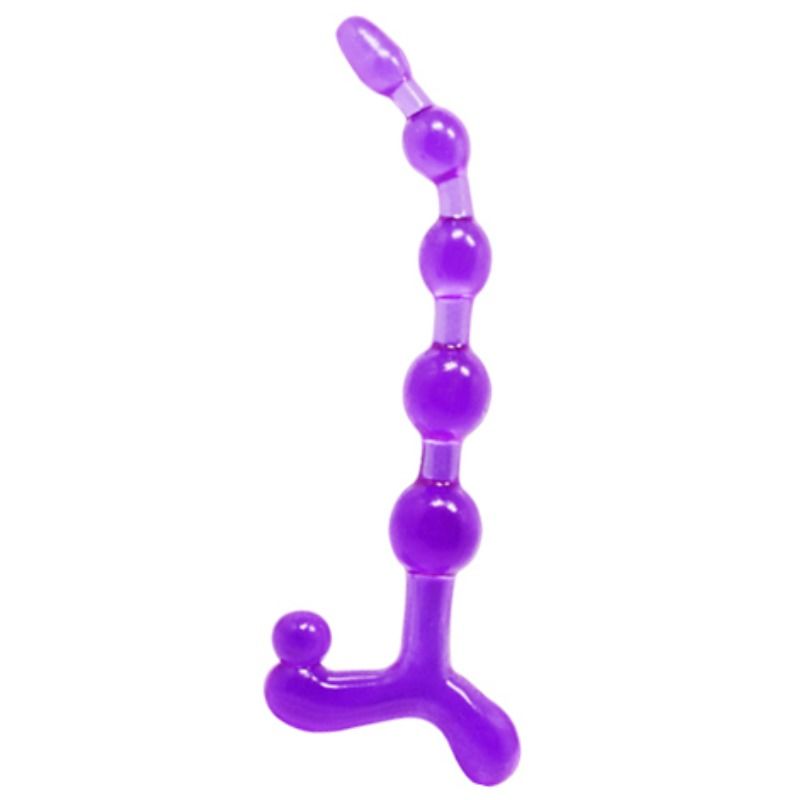 Chaîne anale BAILE Bendy Twist en TPR, lilas
