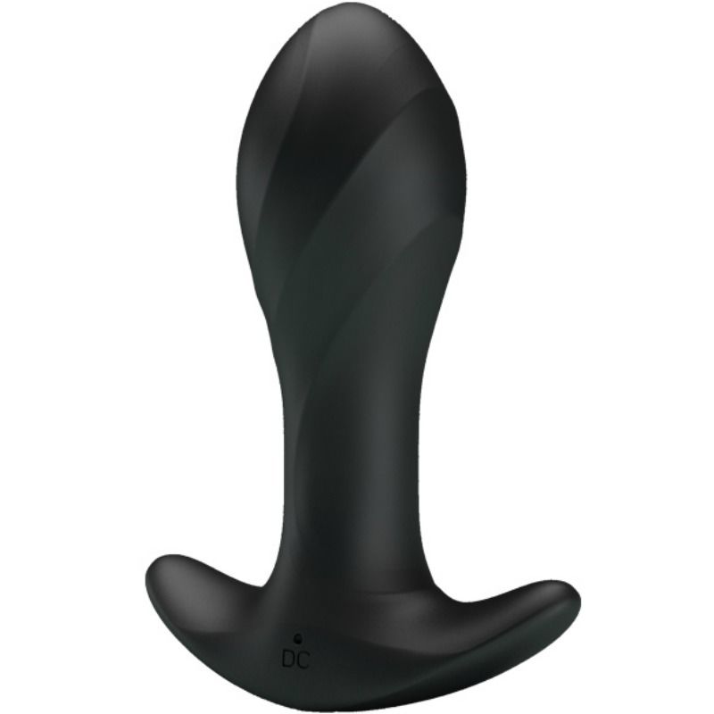 Pretty Love Black, stimulateur anal en silicone avec 12 modes de vibration