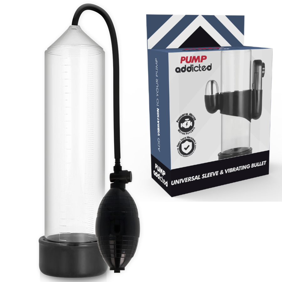 PUMP ADDICTED RX3, pompe à pénis transparente avec vibromasseur
