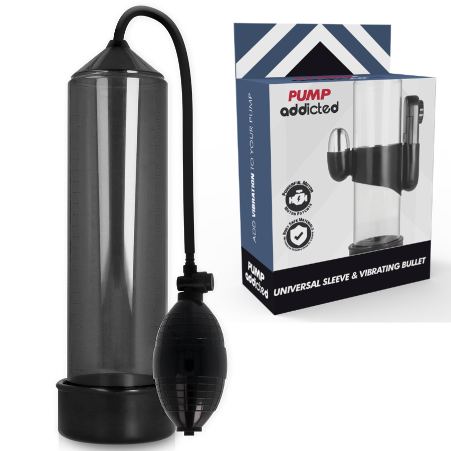 Pompe à pénis PUMP ADDICTED RX3 avec vibromasseur, noire